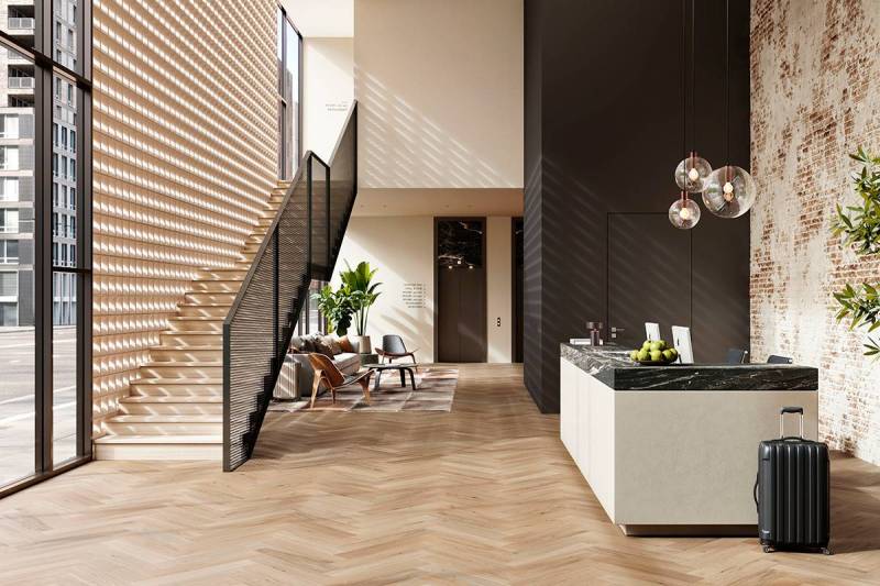 Parquet en baton rompu dans la cote basque