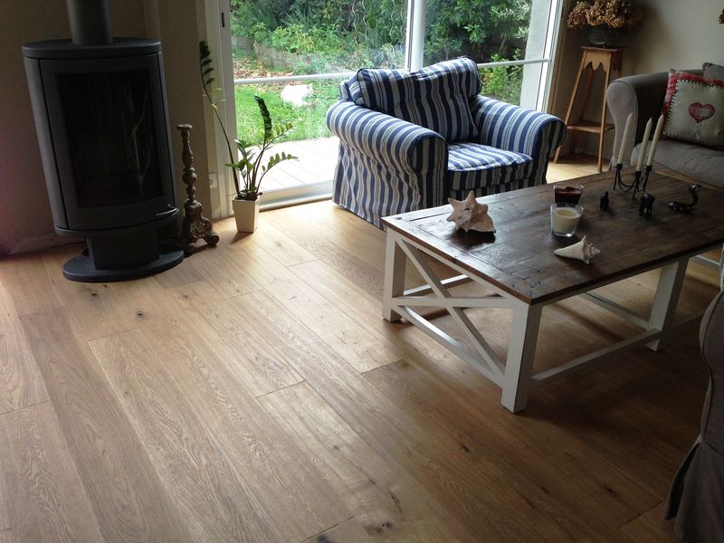 Parquet contrecollé Vintage chêne Aspen salon chaleureux 100%Bois Bidart